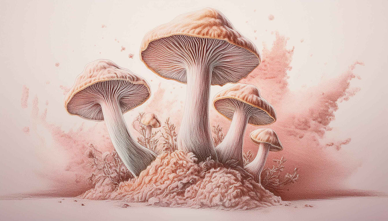 Mushroom Extracts, Fruting Bodies and Powder on a table | Antioxi
