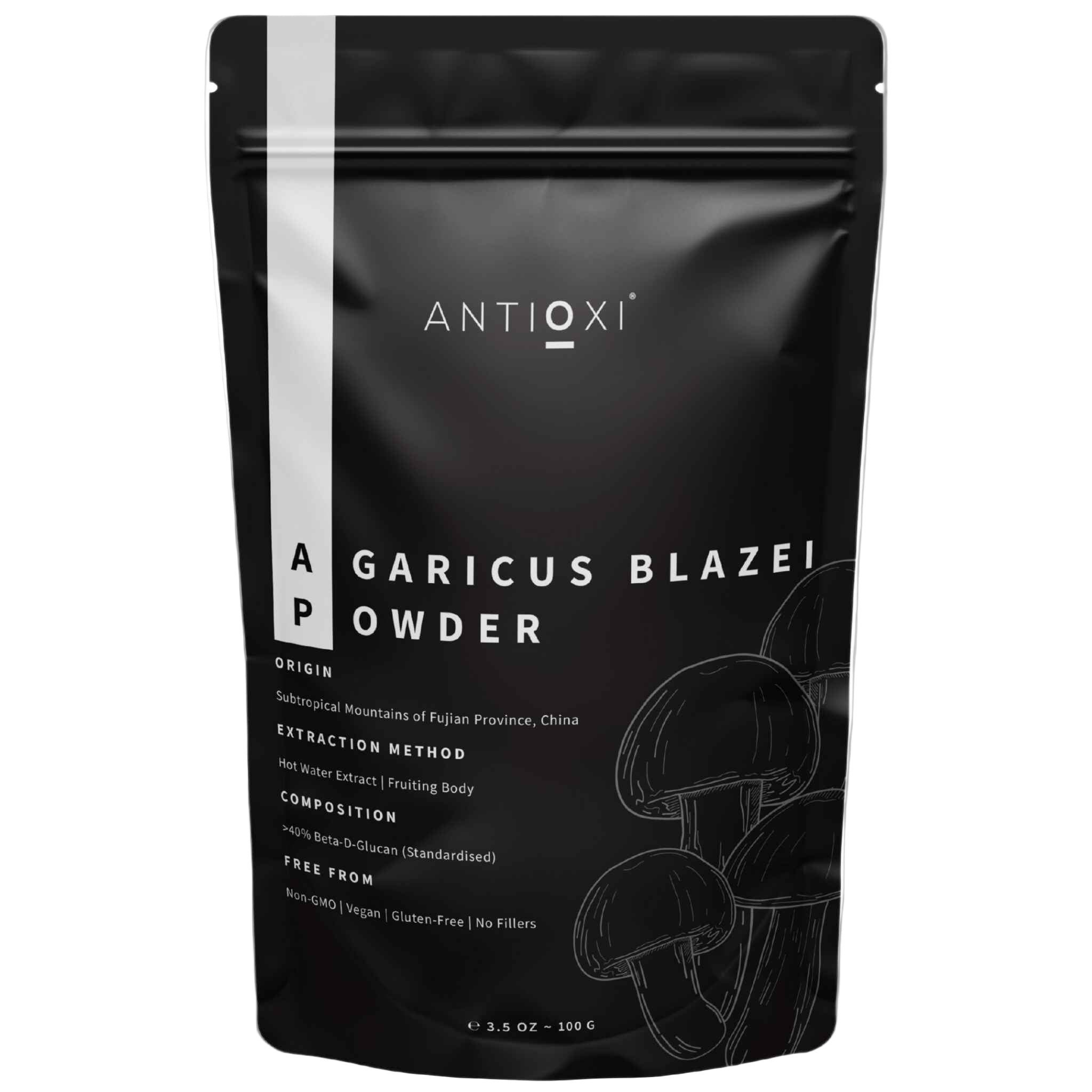 antioxi agaricus blazei mushroom supplement powder
