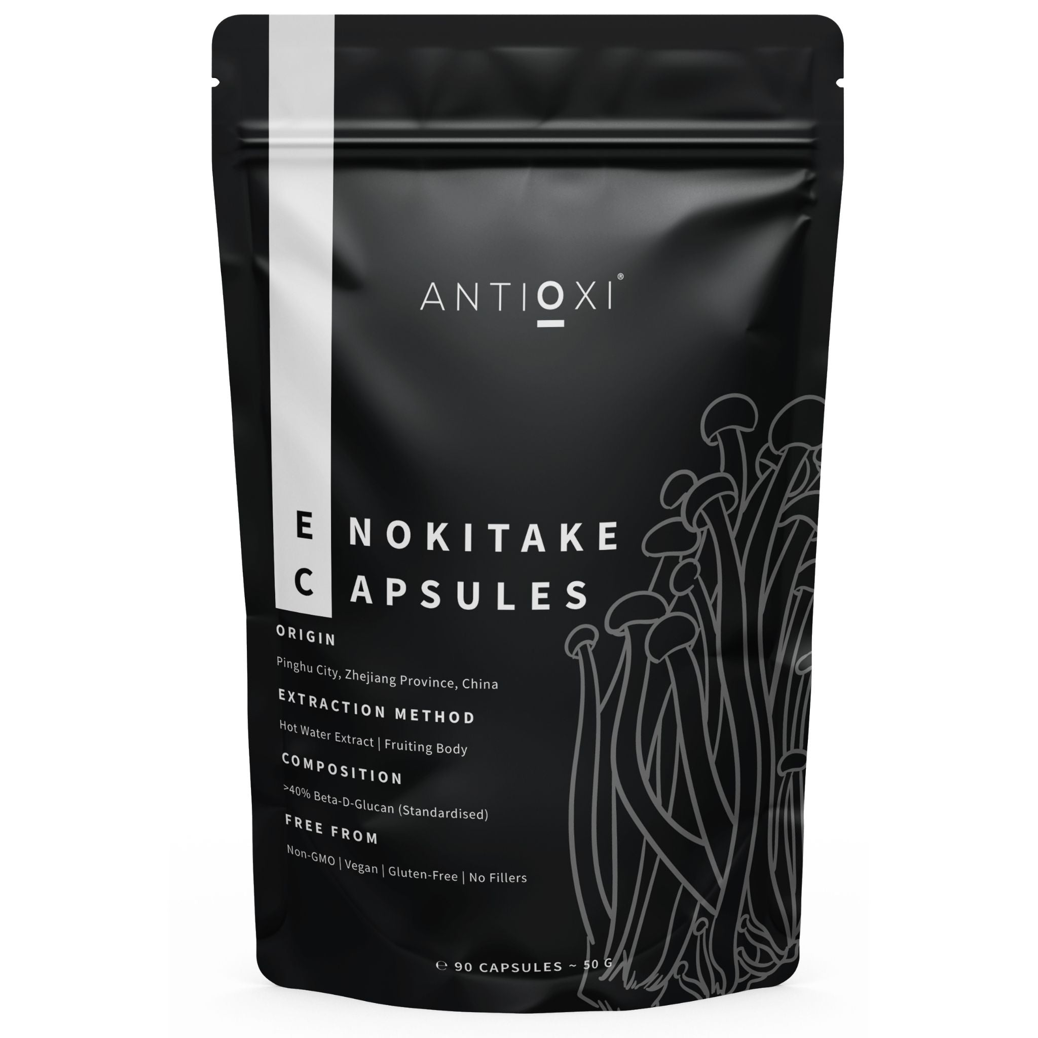 antioxi flammulina-velutipes mushroom supplement capsules