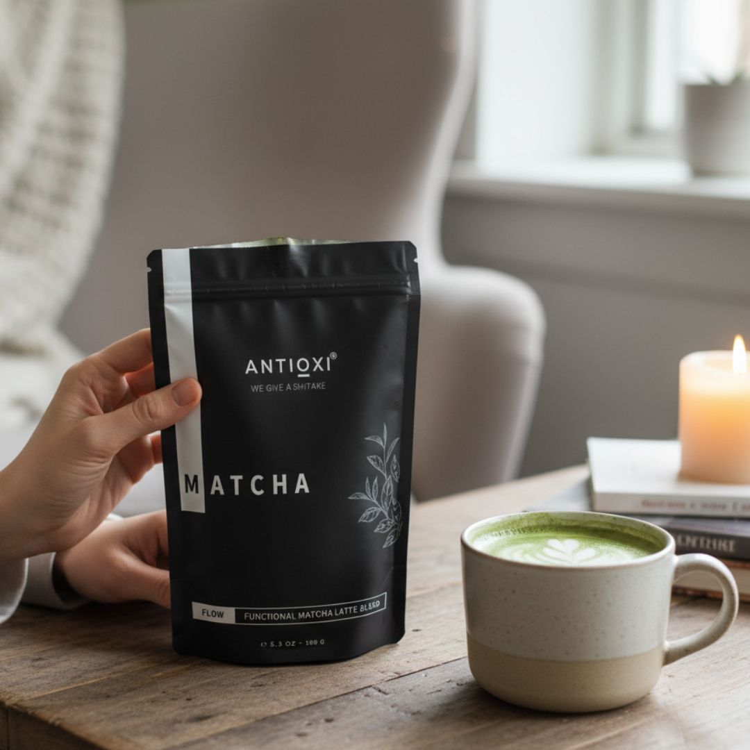 Antioxi Matcha Latte with mushroom extracts