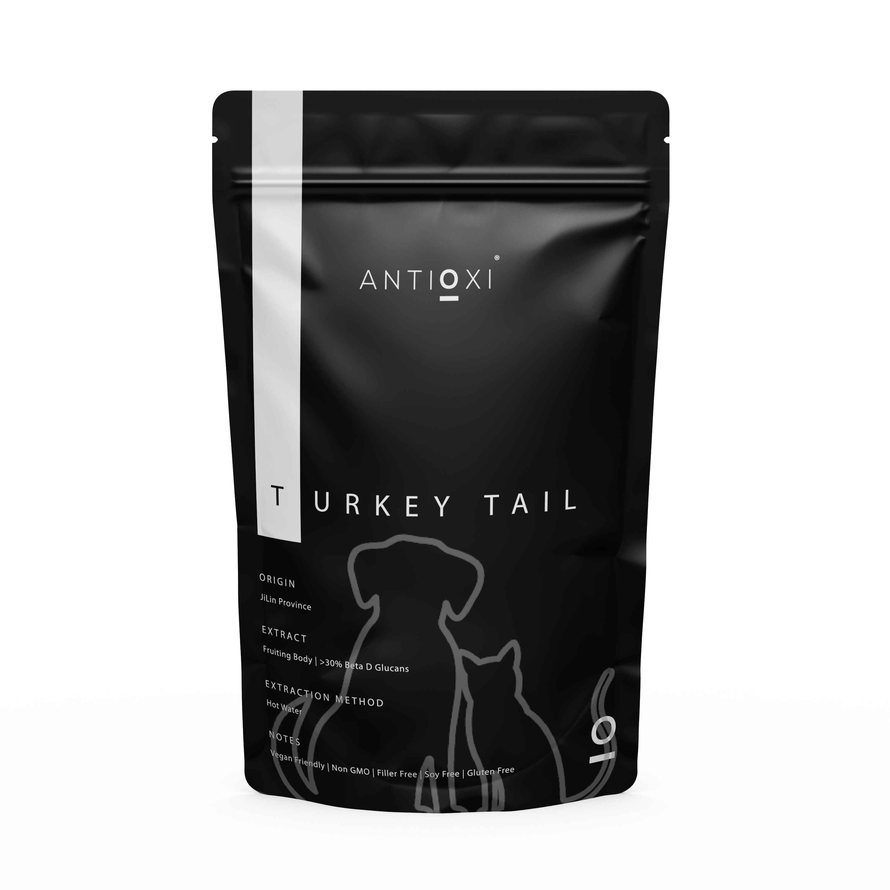Front of Antioxi Turkey Tail Mushroom Supplement for Pets