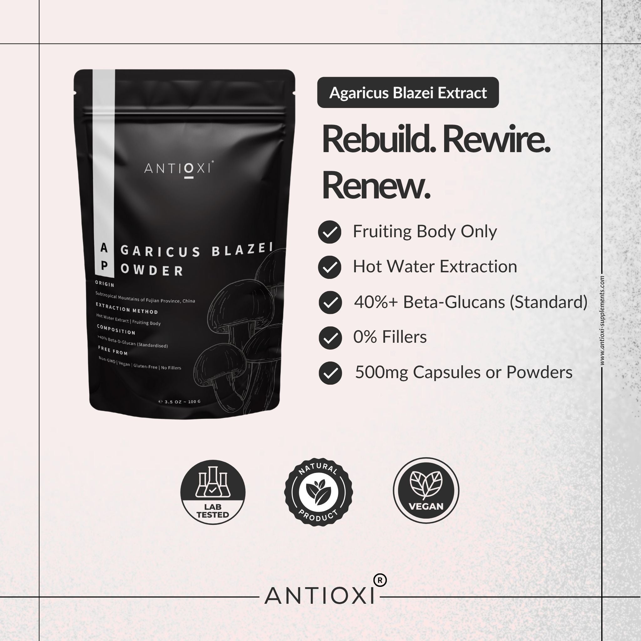 agaricus blazei mushroom supplement key facts