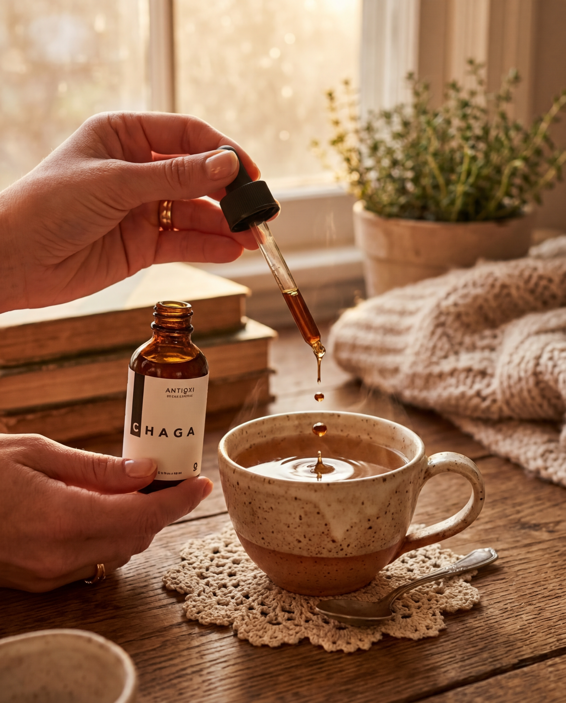 antioxi chaga tincture cup