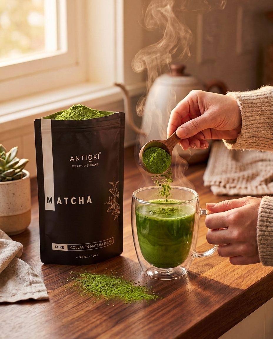 Matcha-Kollagen-Mischung