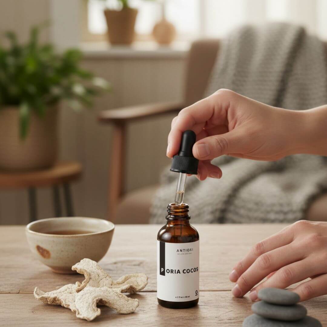 antioxi poria cocos mushroom tincture dropper