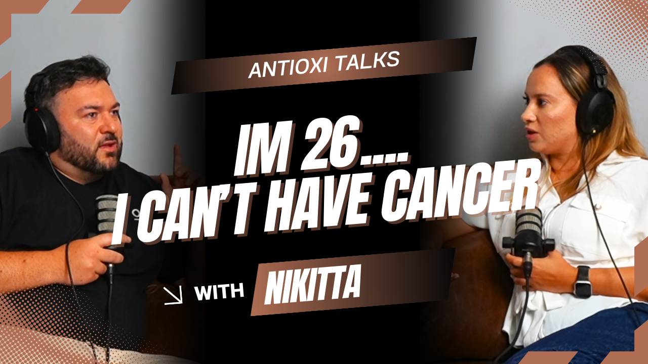 Cancer Podcast Thumbnail for the latest episode of Antioxi Talks
