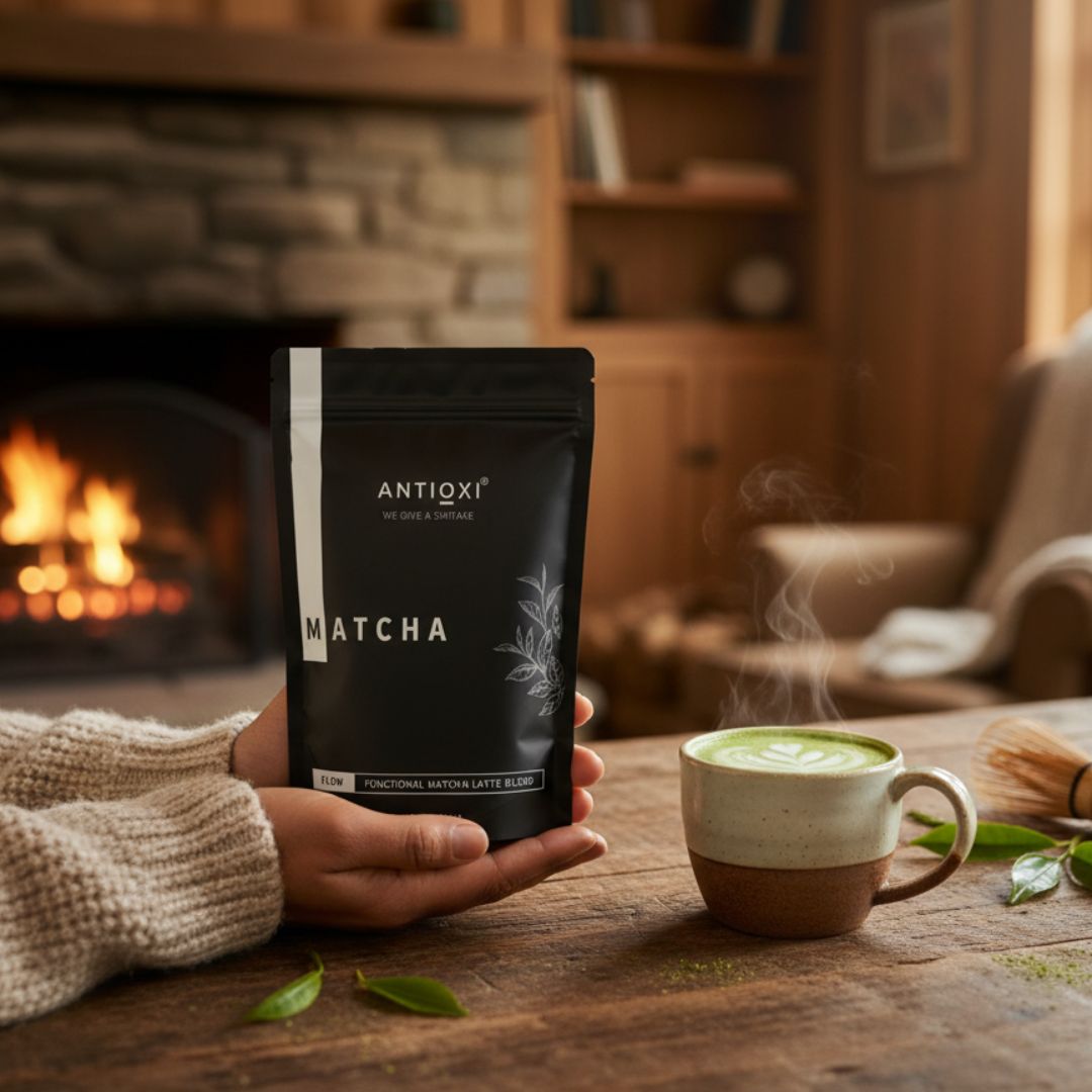 Antioxi Matcha Latte with mushroom extracts