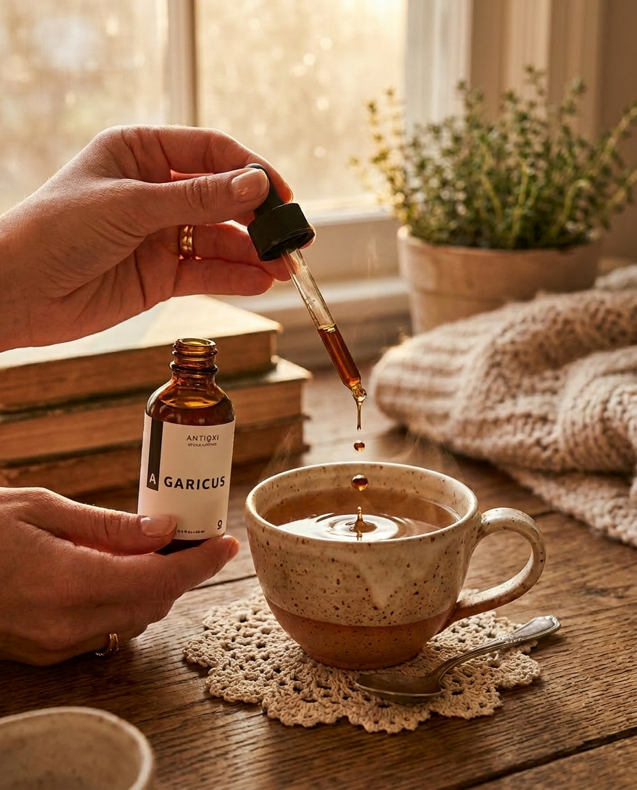 antioxi agaricus blazei tincture cup