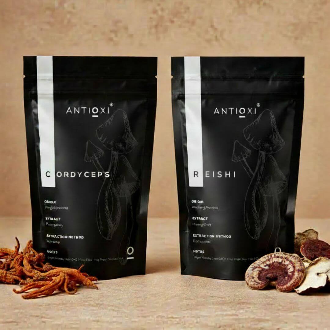 antioxi cordyceps & reishi product bundle for hormonal balance 