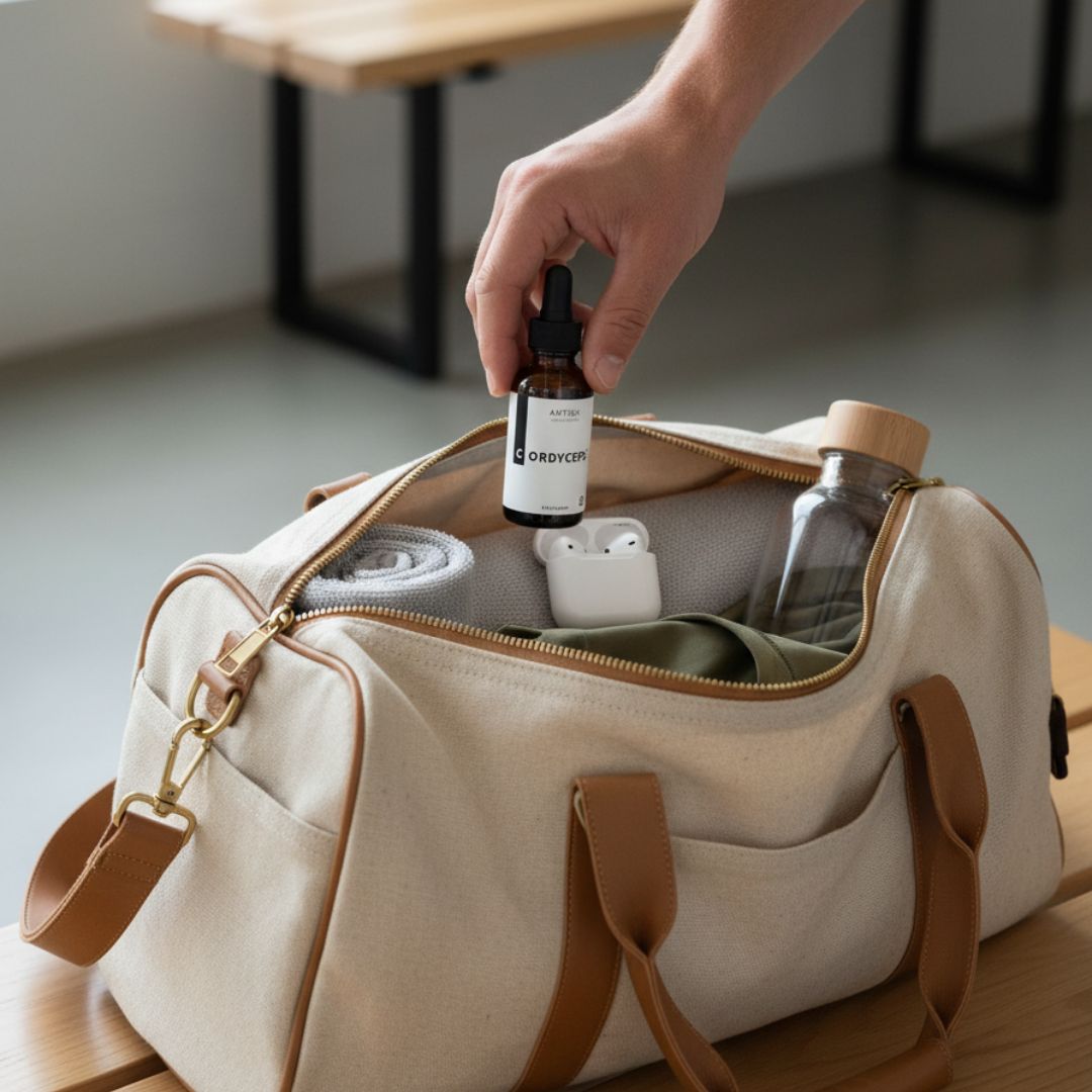 antioxi cordyceps mushroom tincture dropper