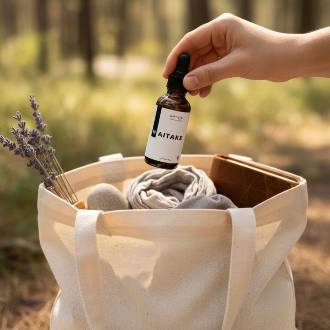 antioxi maitake mushroom tincture dropper