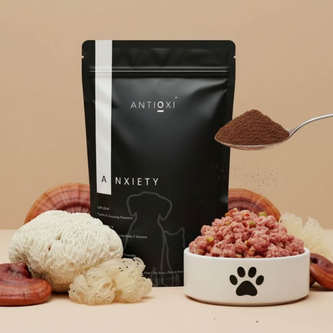 antioxi mushroom blend for anxious dogs and cats