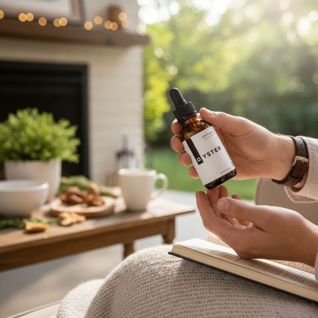 antioxi oyster mushroom tincture dropper